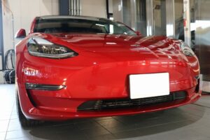 テスラモデル３にプロテクションフィルム施工 施工完了3