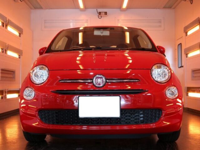 フィアット500にセラミックコーティング 遠赤ブース - トータルカービューティIIC フィアット500にセラミックコーティング 遠赤ブース