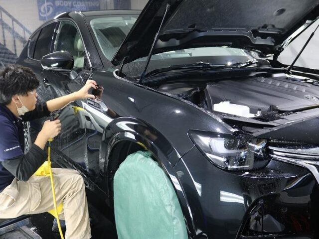マツダCX-60 XPEL 東京都 千葉県 プロテクションフィルム 施工中