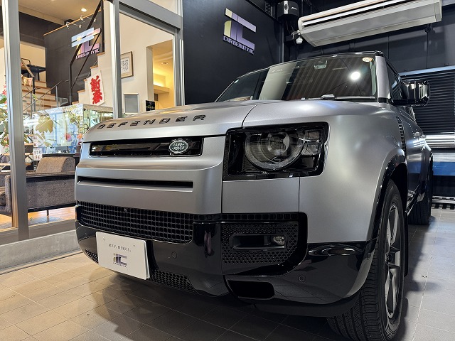 ランドローバー　ディフェンダー　木更津市　マット専用セラミックコーティング施工後　完成写真