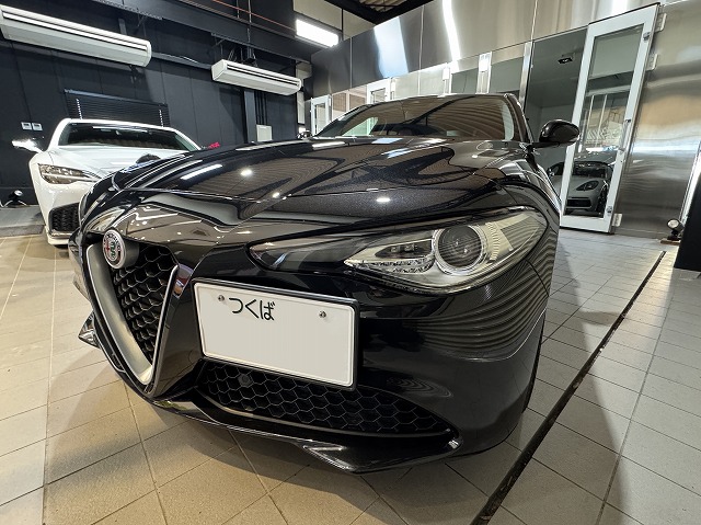 アルファロメオ ジュリア　つくば市　セラミックコーティング施工後　完成写真