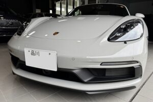ポルシェ 718ボクスターGTS　プロテクションフィルム施工後　完成写真　中央区