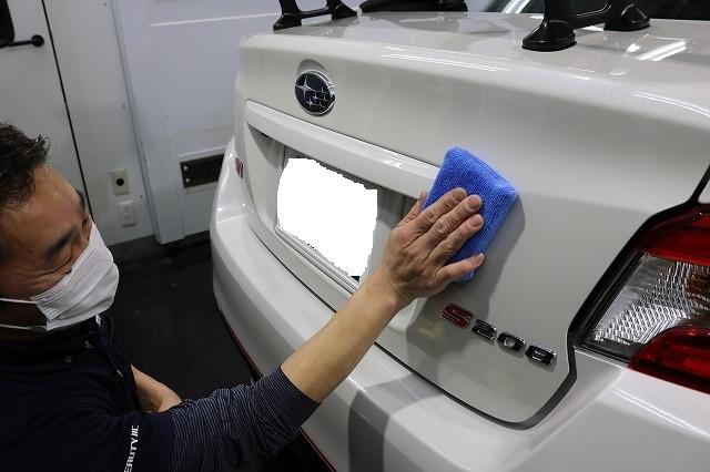 特別仕様車スバルWRX-S208 カーコーティング 施工中