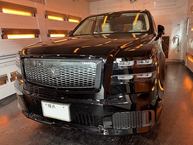 トヨタ センチュリー　三郷市　遠赤外線熱乾燥の様子