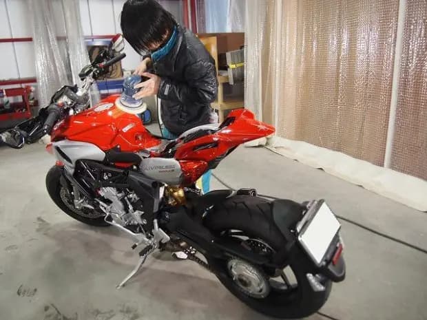 バイクインディアンにCR-1バイクコーティング