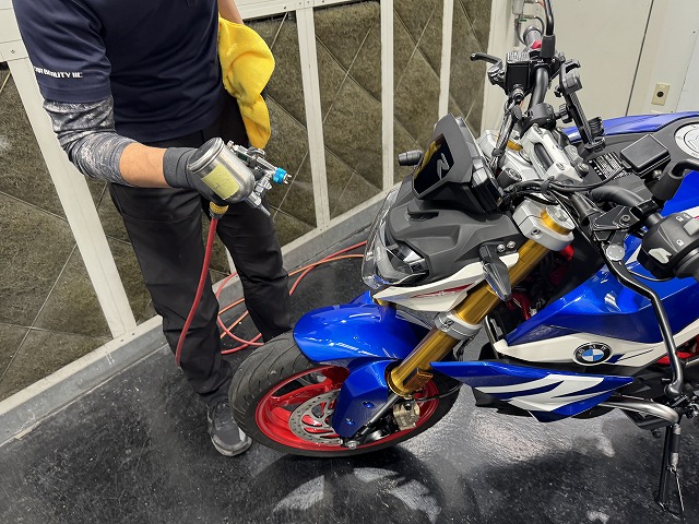 BMW G310Rにバイクコーティング【SystemX Pro】 千葉県市川市
