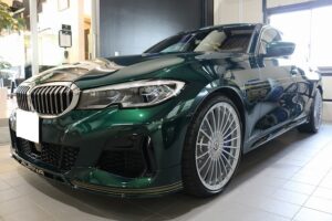 グリーンのアルピナ濃色車に最適なカーコーティング施工♪東京都品川区より