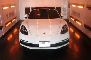 ポルシェ718ボクスターにカーコーティング施工。千葉県浦安市よりお越しのお車に【SCHILD®Shield】