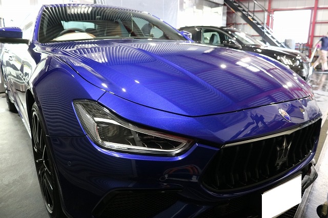 マセラティギブリに小傷が消えるコーティング！ファインラボヒールプラスの施工をさせて頂きました★東京都文京区よりご来店