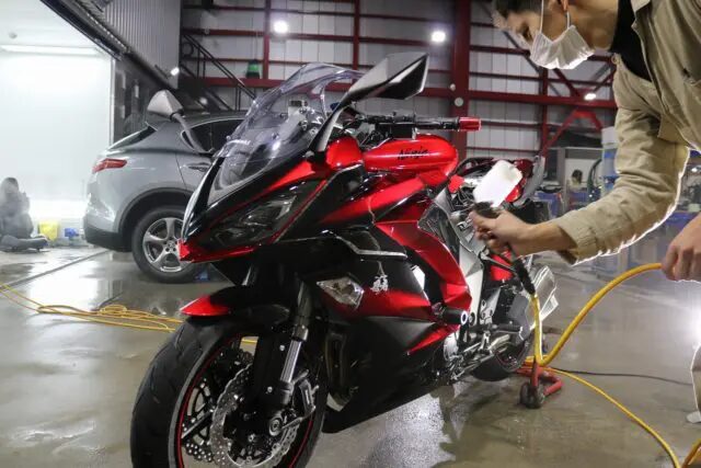 東京都大田区よりご来店 新車Kawasakiニンジャ1000にバイクコーティング セラミックプロ9H5層