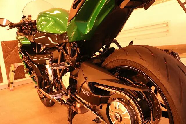 新車カワサキ Ninja H2SX+にバイクコーティング　東京都ご来店