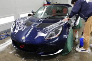 神奈川県よりお越しのロータス・エリーゼにプロテクションフィルム施工