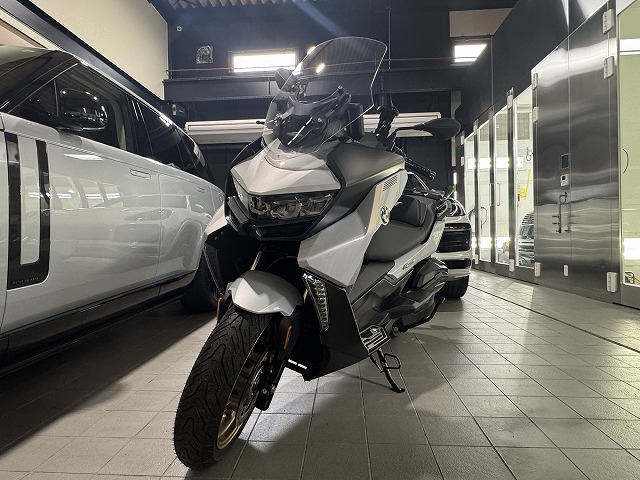 BMW C400GTにバイクコーティング　東京都昭島市　【SystemXMaxG+】