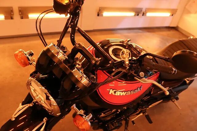 Kawasaki Z900にバイクコーティング 神奈川県よりご来店