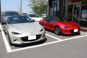 マツダロードスターに光沢と艶が魅力のカーコーティング施工です♪千葉県柏市より