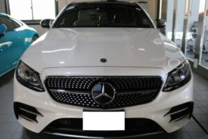 メルセデスベンツAMGE53にセラミックコーティング施工です。東京都中央区よりご来店