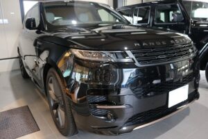 黒のレンジローバースポーツにカーコーティング施工。東京都江東区よりお越しのお車に【システムX】