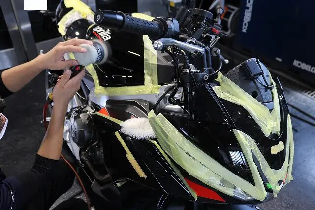 アプリリアRS66にバイクコーティング