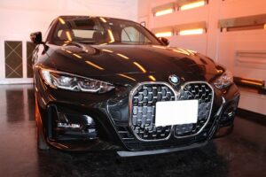 黒の新車BMW420iにカーコーティング施工。東京都江戸川区よりお越しの新車に【System X MAX】