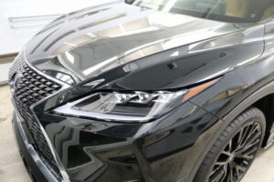 新車レクサスRX450ｈ黒メタリックにおすすめのカーコーティング|東京都中野区よりご来店です。