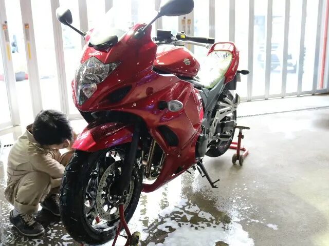 千葉県よりご来店　SUZUKI ZX-6Rにバイクコーティング