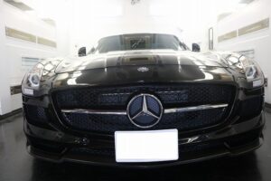 ベンツSLSにカーコーティング施工。東京都練馬区よりお越しの新車に【System X MAX】