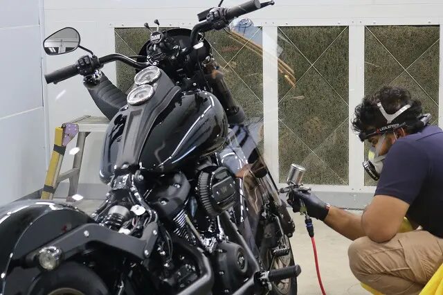 ハーレーソフテイル セラミックプロ9Hバイクコーティング 神奈川県より