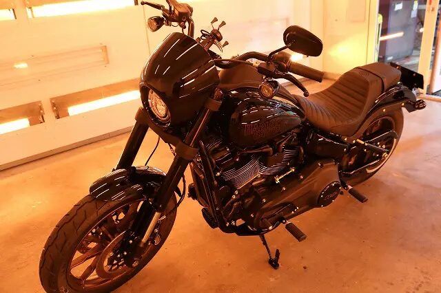 ハーレーソフテイル セラミックプロ9Hバイクコーティング 神奈川県より