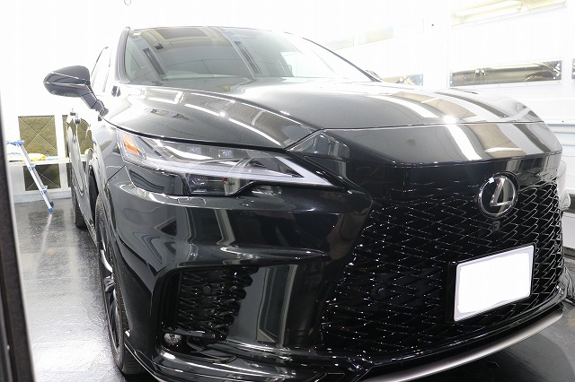 新車レクサスRX500hにカーコーティング施工。千葉県浦安市よりお越しのお車に【System X MAX】