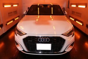 キズが自己修復するファインラボヒールプラスコーティングをアウディA3に！千葉県松戸市よりご来店です♪