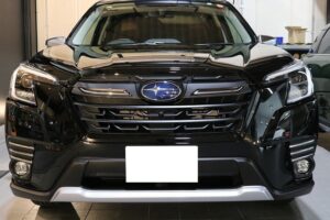 新車スバルフォレスターに傷が修復するカーコーティング施工です♪東京都品川区よりご来店