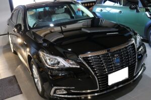 トヨタクラウンに超撥水性コーティング シルトグラッテ施工です。東京都練馬区よりご来店