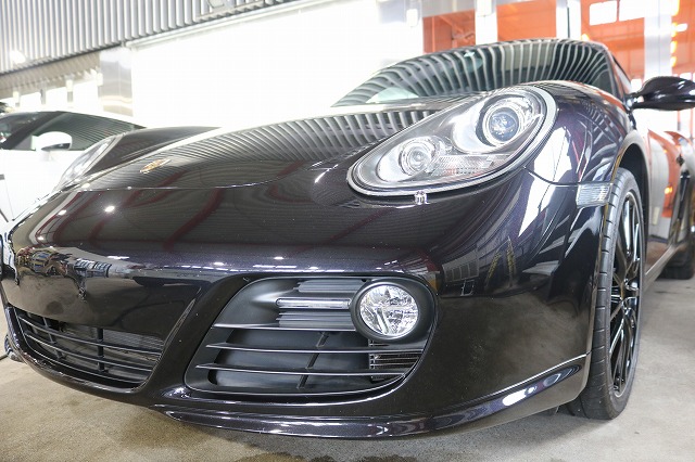 東京都よりお越しのポルシェケイマンSに多数カーコーティング施工！