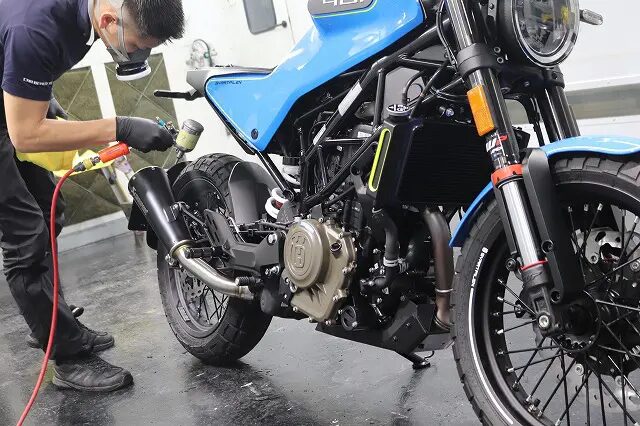 ハスクバーナ スヴァルトピレン401にバイクコーティング【System X Diamond SS】