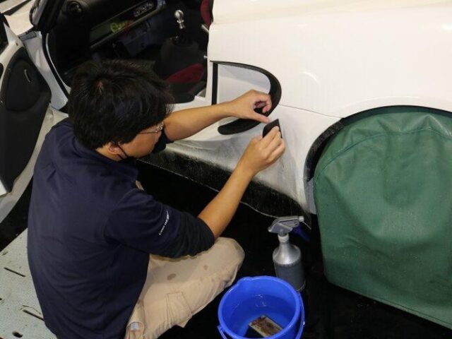 ロータスエリーゼにプロテクションフィルム施工