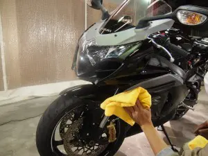 千葉県よりご来店のSUZUKI  GSX-R  1000 にバイクコーティング