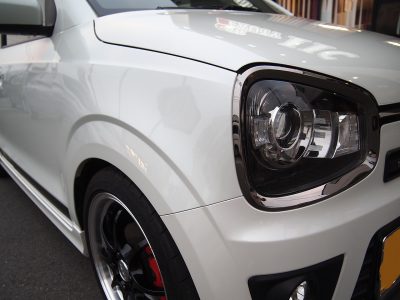 スズキアルトワークス プロテクションフィルム施工後 - トータルカービューティIIC スズキアルトワークス プロテクションフィルム施工後