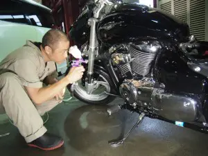 スズキ ブルーバードにバイクコーティング