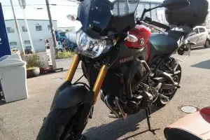 千葉県よりご来店頂きましたMT-09にバイクコーティング