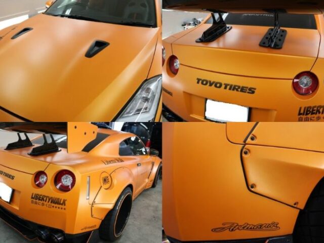 日産GTR３５にプロテクションフィルム施工