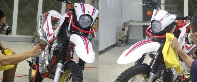 千葉県よりご来店　ヤマハ・セローにバイクコーティング