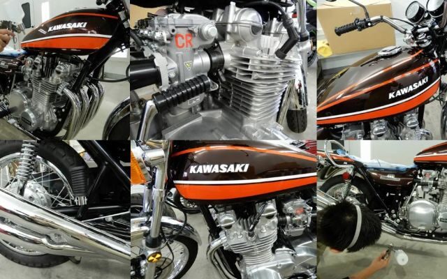 40年以上前の名車！カワサキZ1にバイクコーティング
