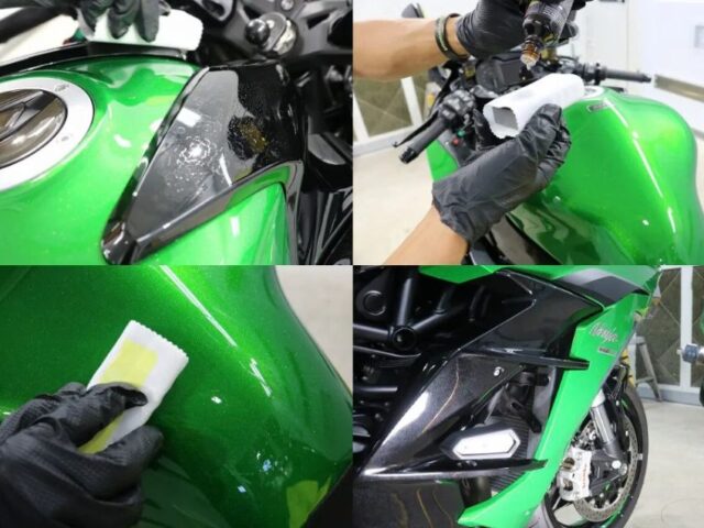 新車カワサキ Ninja H2SX+にバイクコーティング　東京都ご来店