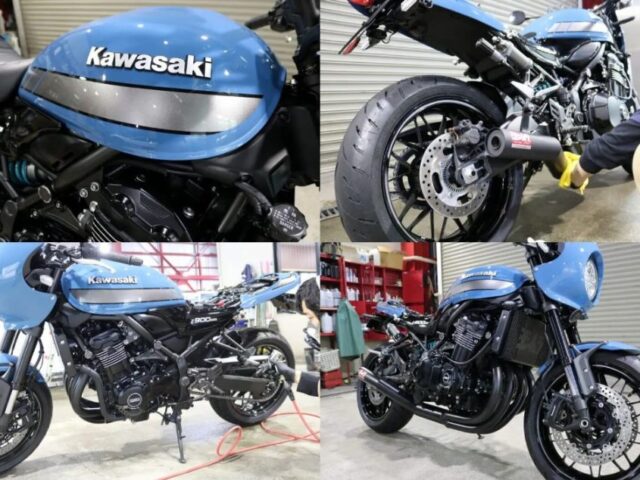 カワサキ Z900RS CAFEにバイクコーティング セラミックプロ9H10層コート
