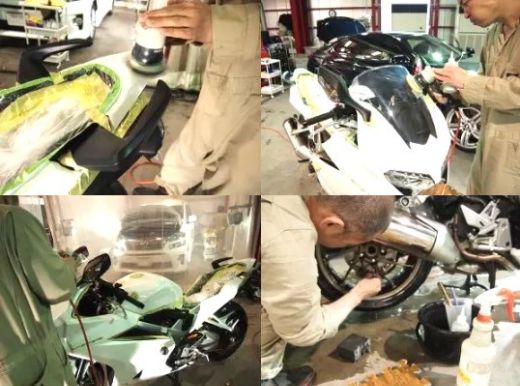 茨城県より ホンダVFRにバイクコーティング