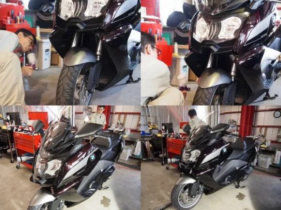 ＢＭＷＣ６５０にＣＲ－１バイクコーティング