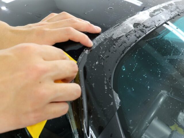 テスラ ロードスター プロテクションフィルム施工4 - トータルカービューティIIC テスラ ロードスター プロテクションフィルム施工4