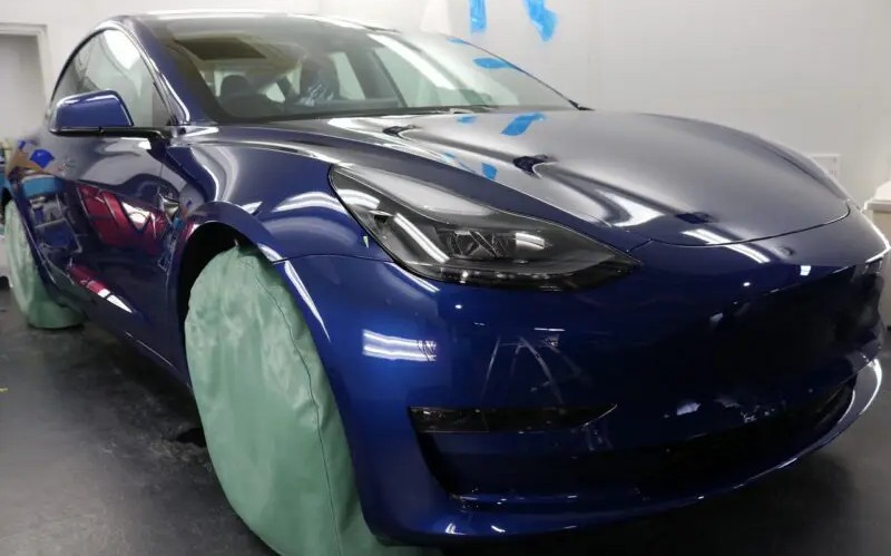 テスラ・モデル3にプロテクションフィルムを施工