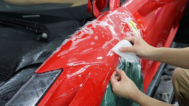 フェラーリ458イタリアにプロテクションフィルム 施工写真5