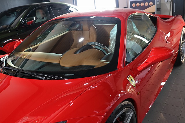 フェラーリ458イタリアにプロテクションフィルム 施工完了3